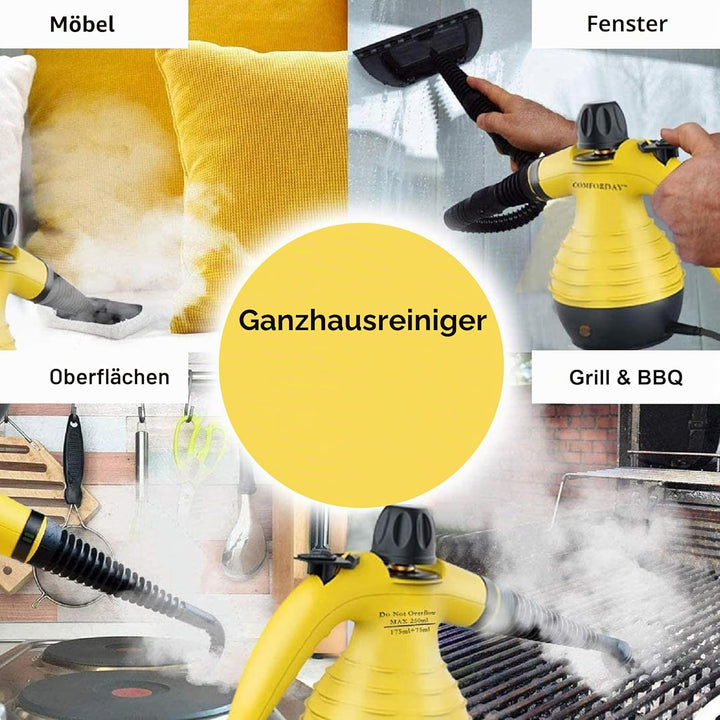 Mehrzweck-Dampfreiniger, Tragbarer Dampfgarer Mit 9 Fleckenentfernungszubehör Für Pavimena, Teppich,