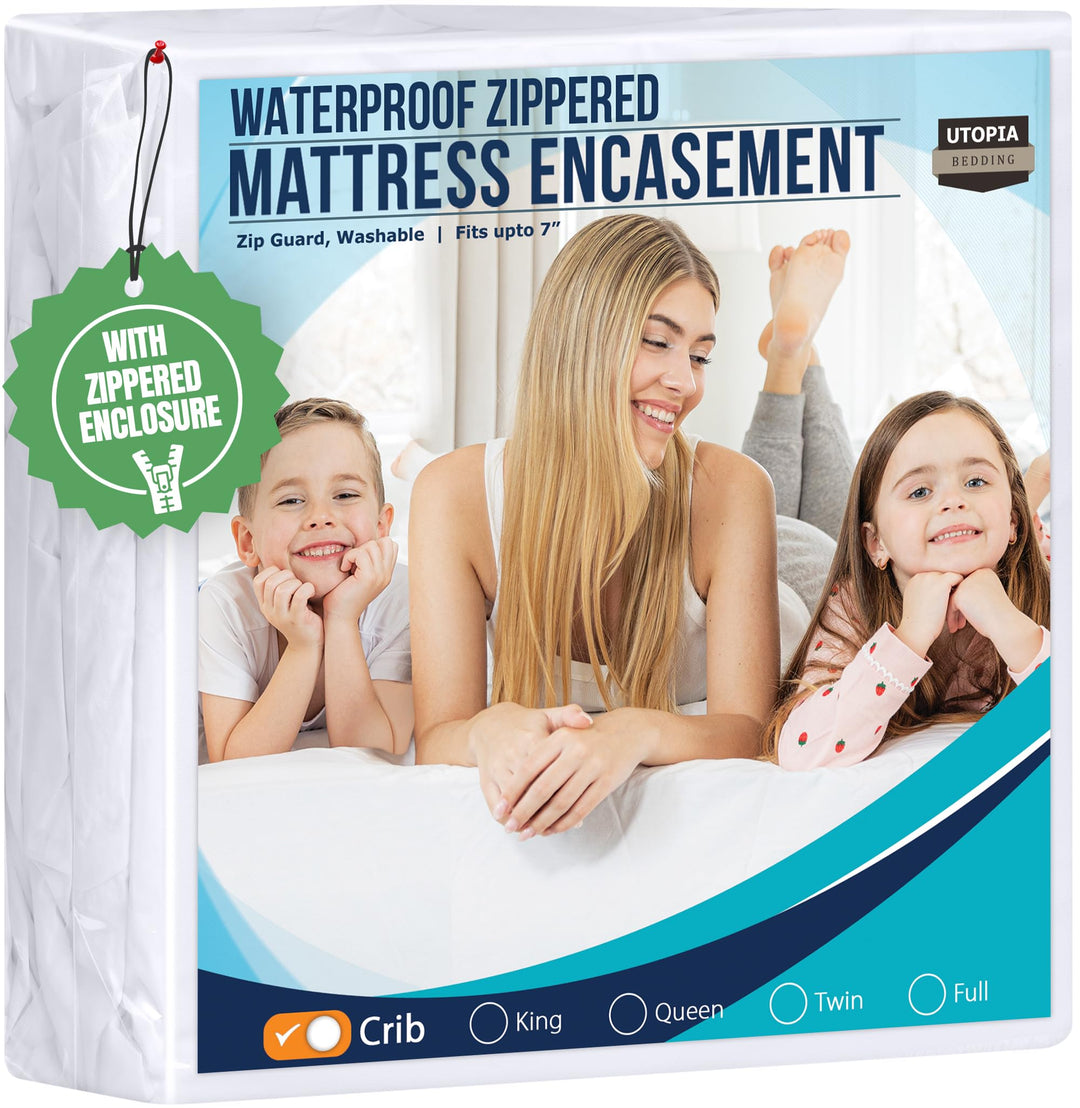 Utopia Bedding Matratzenschoner mit Reissverschluss, 100 % wasserdicht und bettwanzensicher, saugfäh