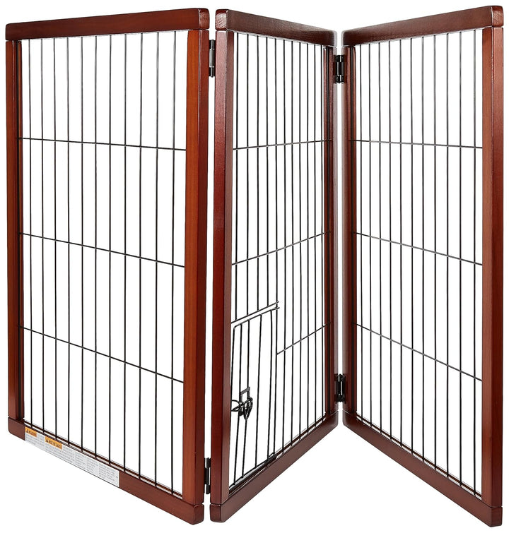 Carlson Pet Products Design Paw Haustiergitter aus Holz, extra hoch, 157 cm, 3 Paneele, Braun