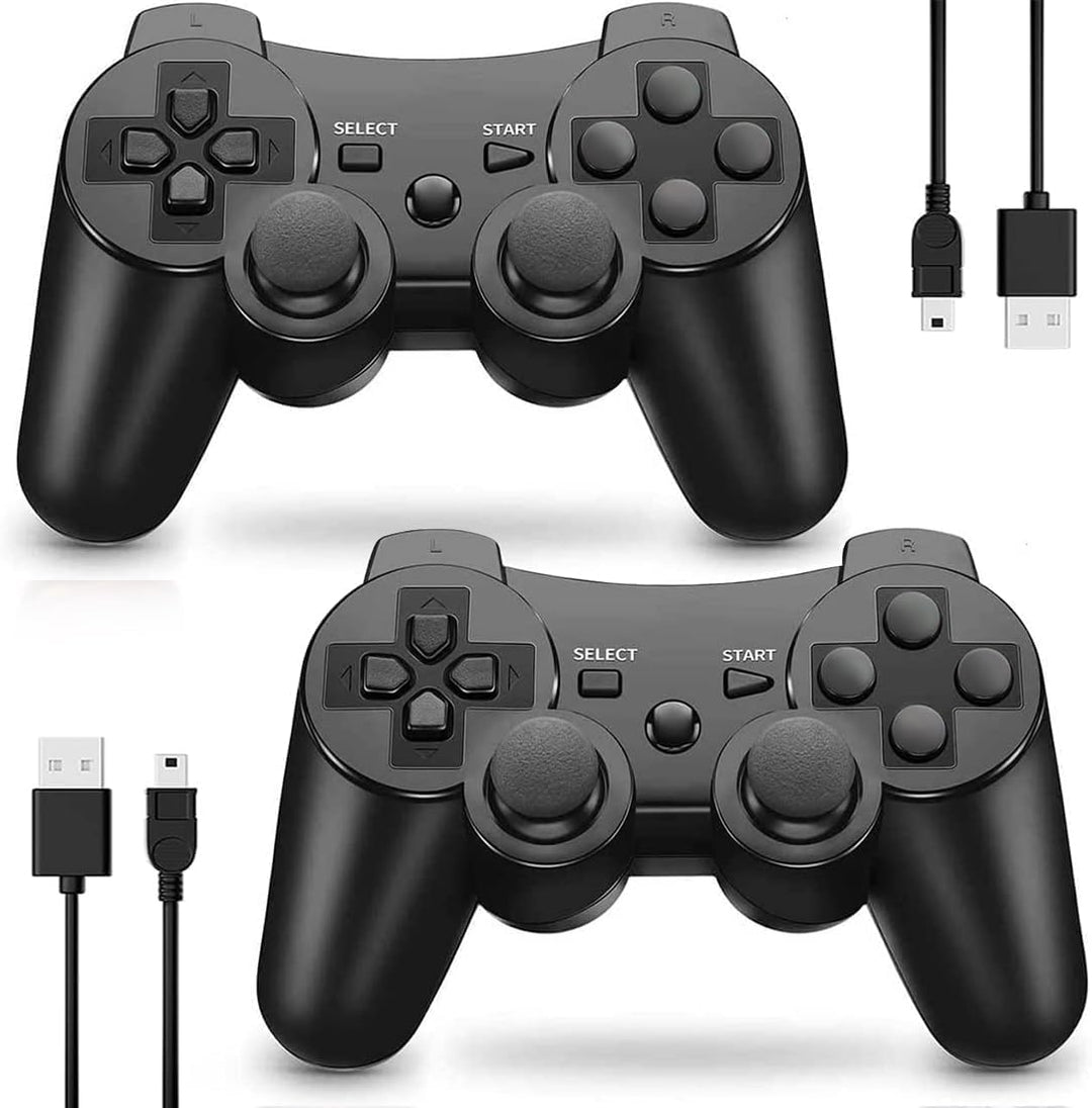 CHENGDAO Controller für PS3, 2 Pack Kabelloser Controller für Playstation 3 mit Double Shock Ergonom