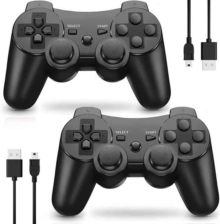 CHENGDAO Controller für PS3, 2 Pack Kabelloser Controller für Playstation 3 mit Double Shock Ergonom