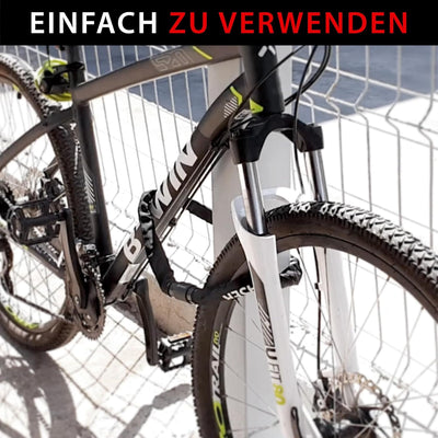 KRASER KR620 Fahrradschloss Fahrrad Kettenschloss mit wasserdichter Abdeckung 360 Grad Drehbares Ver