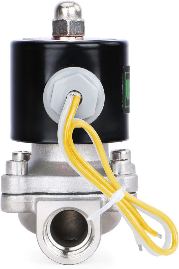 U.S. Solid 3/4" G 220V AC Edelstahl Magnetventil Direktgesteuert für Wasser Luft Gas Öl NC Stainless