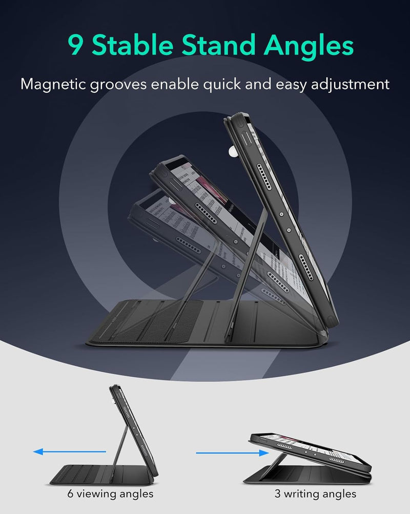 ESR für iPad Pro 12.9 Hülle 2022/2021, iPad Pro 12,9 Zoll Case, abnehmbare magnetische Abdeckung, Ve
