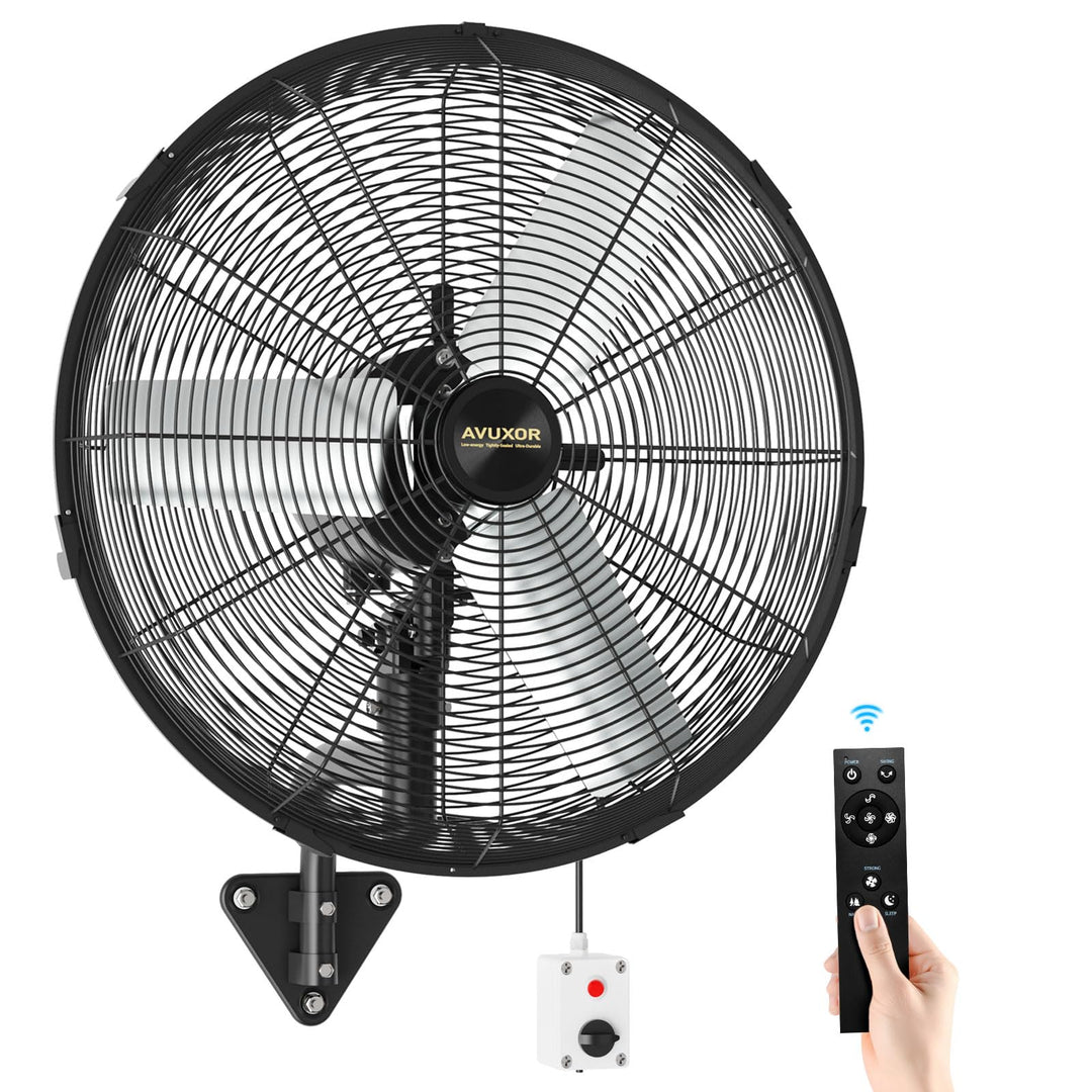 Industrieller Wandventilator Outdoor 60 cm mit Fernbedienung, BLDC Motor (bürstenlos), 90° Oszillati