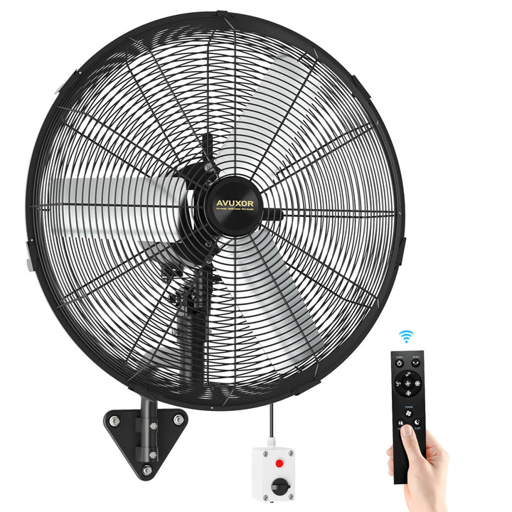 Industrieller Wandventilator Outdoor 60 cm mit Fernbedienung, BLDC Motor (bürstenlos), 90° Oszillati