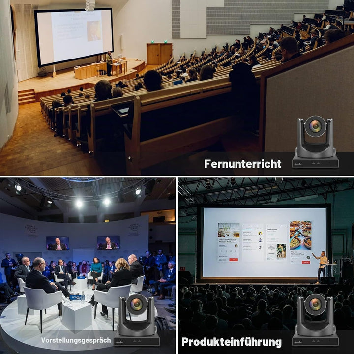 zowietek New Gen PTZ AI Kamera PoE | KI-Tracking-| 20-facher optischer Zoom | gleichzeitigen SDI-, H