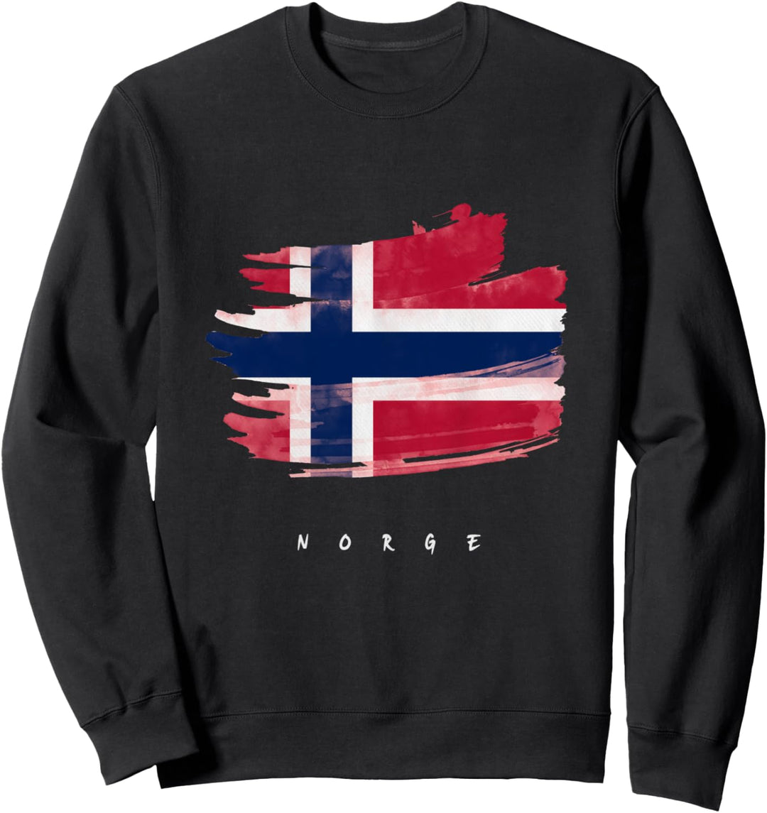 Norwegische Fahne Wasserfarbe Norge Sweatshirt