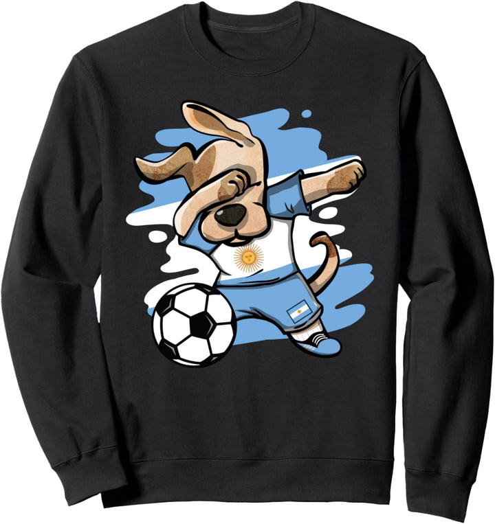Dabbing Hund Argentinien Fussball Argentinische Flagge Sport Sweatshirt