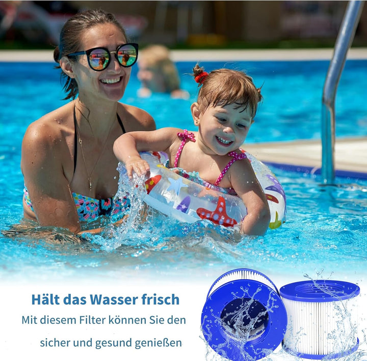 Filterkartuschen für aufblasbares Spa, Filter für Spa Zubehör Clever Spa Filter 75 * 100 mm Höhe 75
