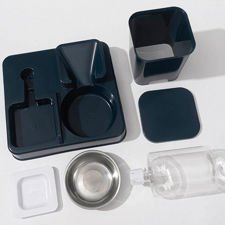 2-in-1 Automatischer Futterspender für Haustiere, Katzen- und Hundefutterspender und Wasserspender,