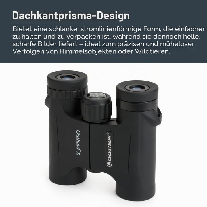 Celestron 71341 Outland X 10x25 Compact Roof Prism Binoculars, Black Outland X 10 x 25 Compact Roof