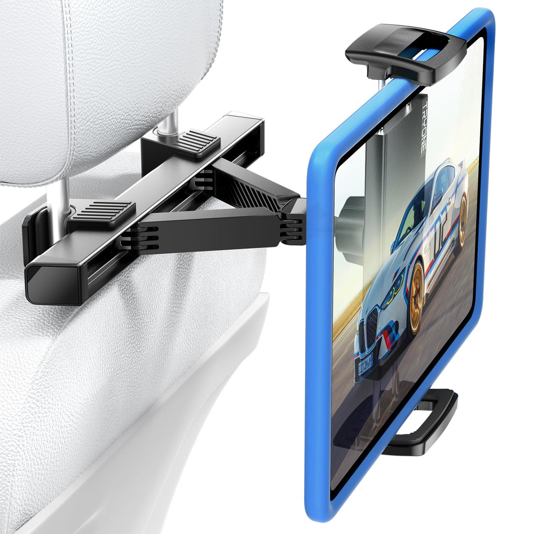 TRYONE Tablet Halterung Auto Kopfstütze Tablethalterungen Auto: KFZ Tablet Kopfstützenhalter 360° Dr