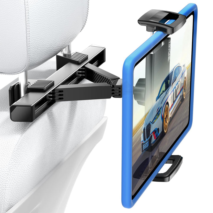 TRYONE Tablet Halterung Auto Kopfstütze Tablethalterungen Auto: KFZ Tablet Kopfstützenhalter 360° Dr