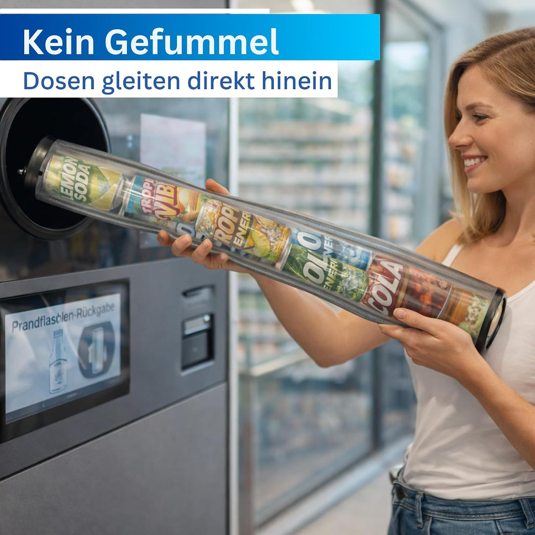 Pfandflaschen Sammelbehälter 100L, 4 Dosensammler &amp; 2 Tragetaschen | Leergut Sammler, Flaschensammle