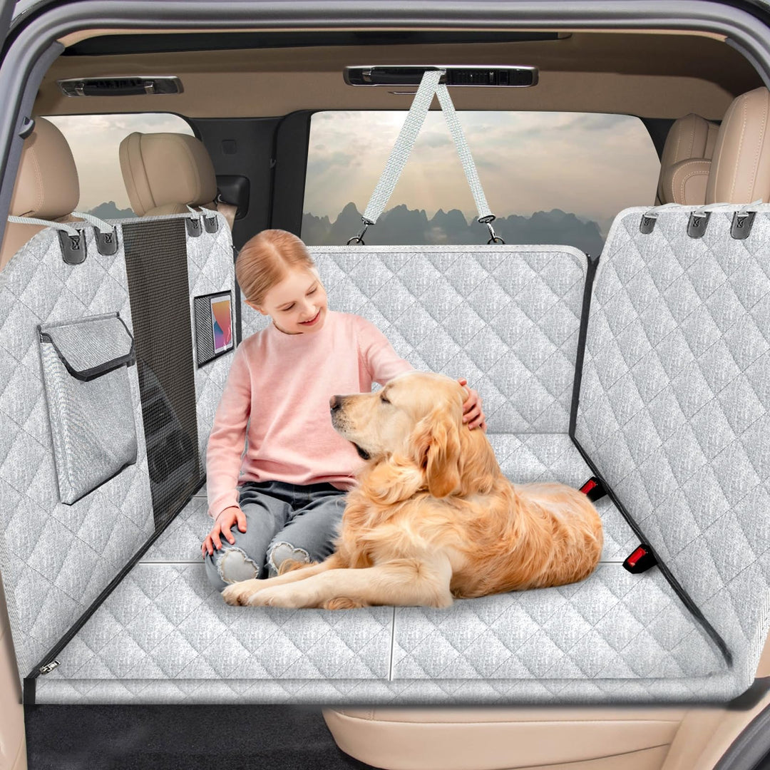 Vinstatin Hundedecke Auto Rückbank,Hundedecke Auto mit Stabiler Hartholzbrett,Auto Hundedecke Rücksi