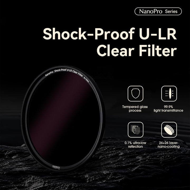 Haida NanoPro Shock-Proof U-LR Clear Filter (58 mm) 58MM, 58MM