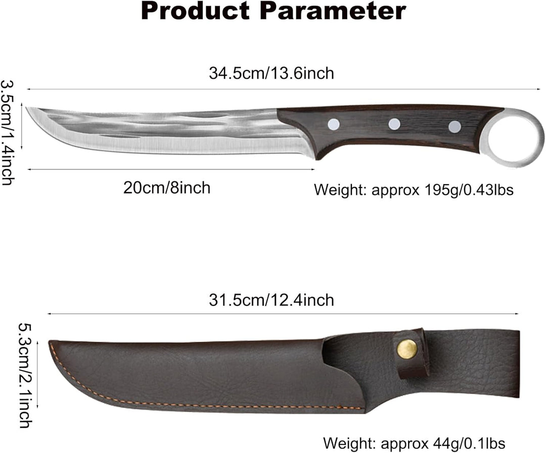 Kochmesser Japanisches Ausbeinmesser Handgemachtes geschmiedetes Full Tang Küchenmesser High Carbon