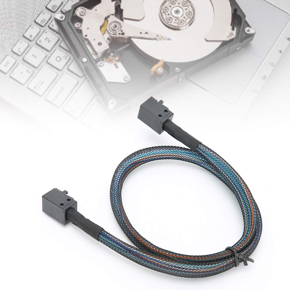 CCYLEZ SAS Kabel, 1Meter/0.5Meter SFF-8643 zu SFF8643 H0106 Server Kabel, 12 Gbit/s Nylon geflochten
