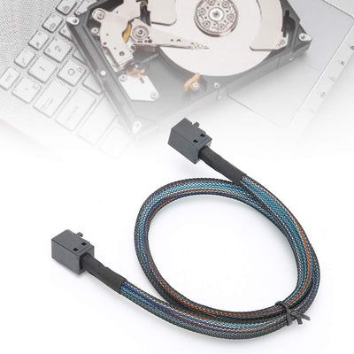 CCYLEZ SAS Kabel, 1Meter/0.5Meter SFF-8643 zu SFF8643 H0106 Server Kabel, 12 Gbit/s Nylon geflochten