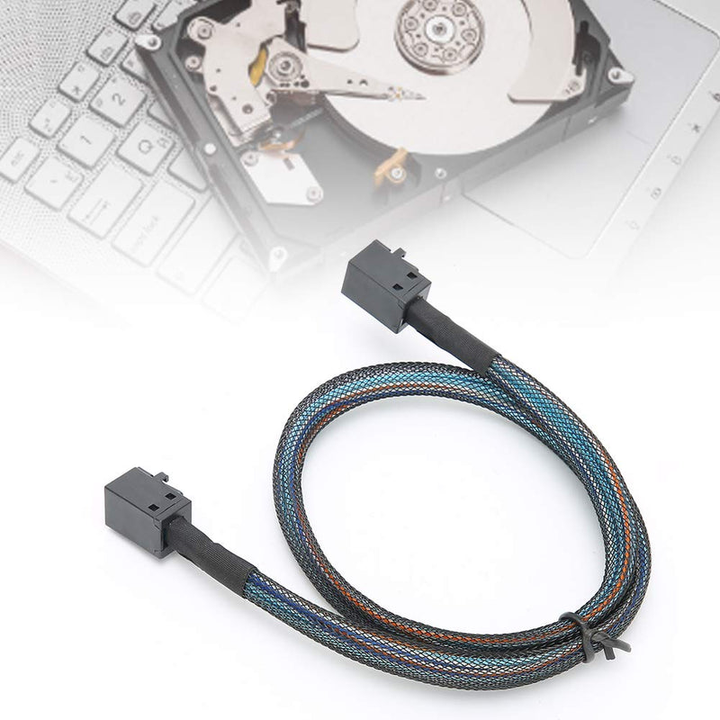 CCYLEZ SAS Kabel, 1Meter/0.5Meter SFF-8643 zu SFF8643 H0106 Server Kabel, 12 Gbit/s Nylon geflochten