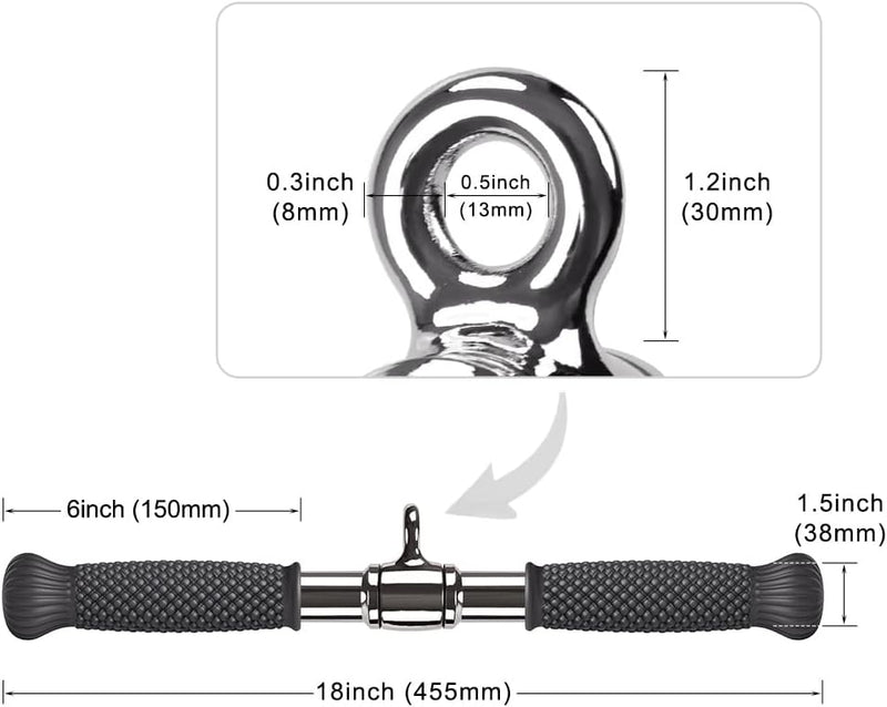 SELEWARE Handles for Cable pulls, Cable pulls kabelzug LAT pulldown bar, kabelzug Fitness Biceps Tri