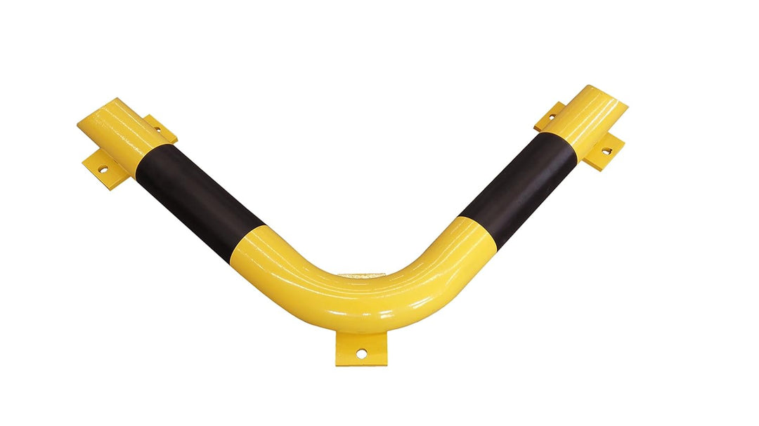1A-Safety Rammschutzbalken RSBA-ECK, gewinkelt, Durchmesser: 76 mm Gütestahl, LxB: 638 x 638 mm, Gel