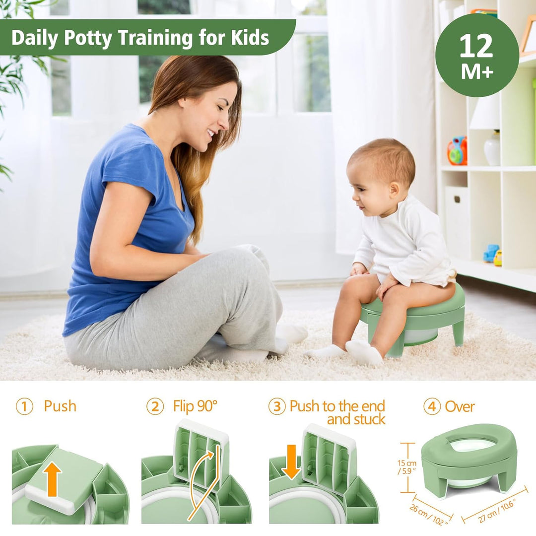 Töpfchen Toilettensitz Kinder ab 1 2 Jahre 3 in 1 Faltbarer Potty Training Seat Baby AuBen Innen Tra