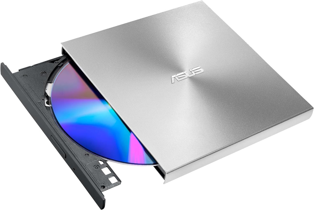 ASUS ZenDrive U8M externes DVD-Laufwerk/Brenner (Silber, USB-C, M-DISC) USB-C Kabel Silber, USB-C Ka