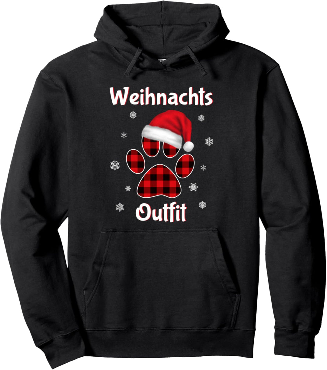 Weihnachtsoutfit Damen Herren Kinder Weihnachten Pfote Pullover Hoodie