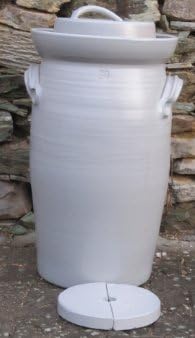 Gärtopf Grau mit Deckel 3 Liter, 3 Liter