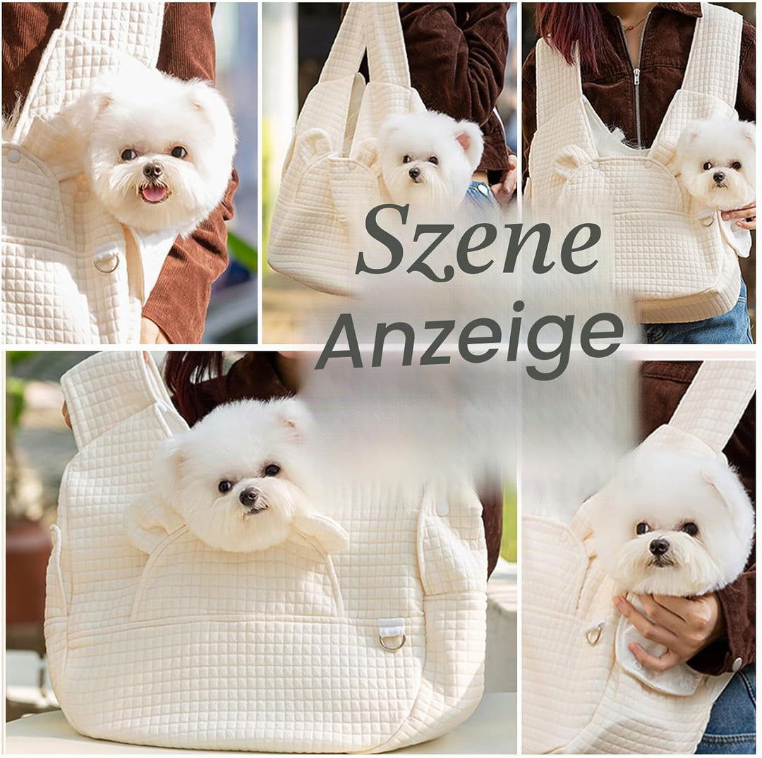 PETCUTE Hundetragetaschen für Kleine Hunde, Waschbar Hundetragetasche,Freihändige Haustier-Tragetasc