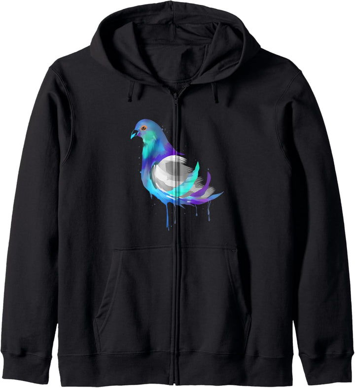 Wasserfarben Taube Design Vogel Brieftaube Tauben Flüsterer Kapuzenjacke