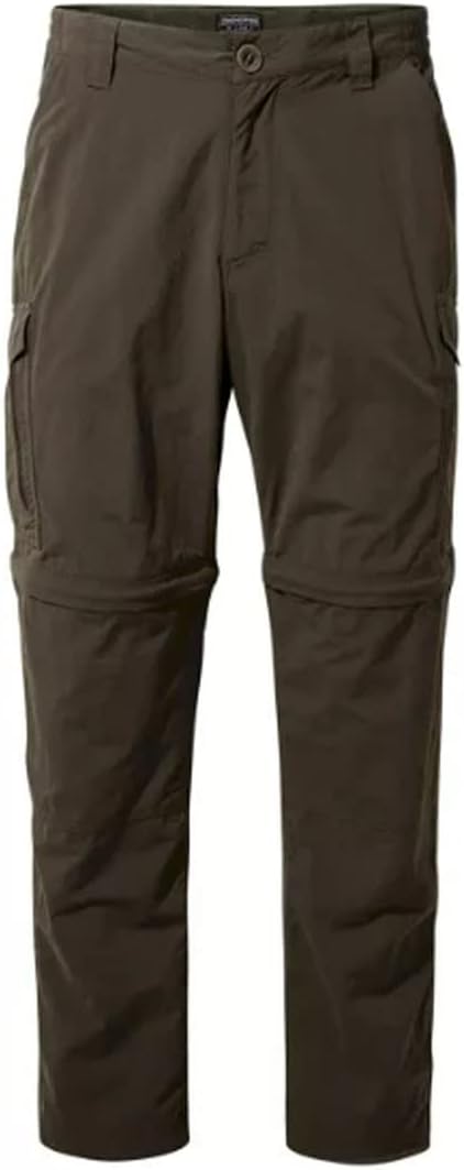 Craghoppers NosiLife wandelbare Herren-Wanderhose, 38S / 29L Schwarz - Black Pepper