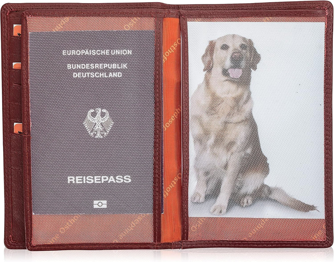 Josephine Osthoff Brieftasche Herren Leder Ausweisetui Reisepasshülle Hochformat Ausweishülle Damen