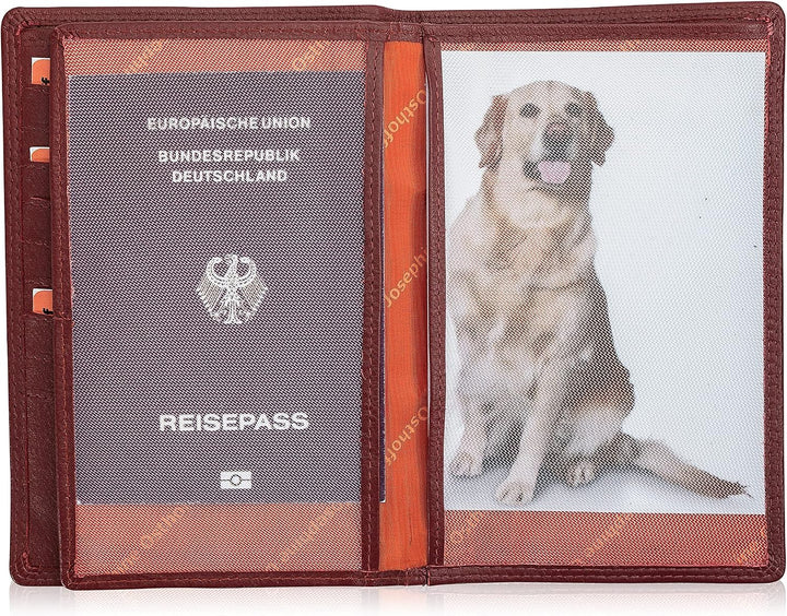 Josephine Osthoff Brieftasche Herren Leder Ausweisetui Reisepasshülle Hochformat Ausweishülle Damen