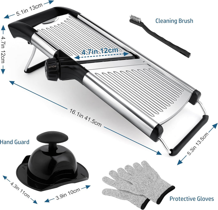Gemüsehobel, Mandoline Slicer, Gemüseschneider, Verstellbar gemüsefriseur, Gemüseschneider Edelstahl