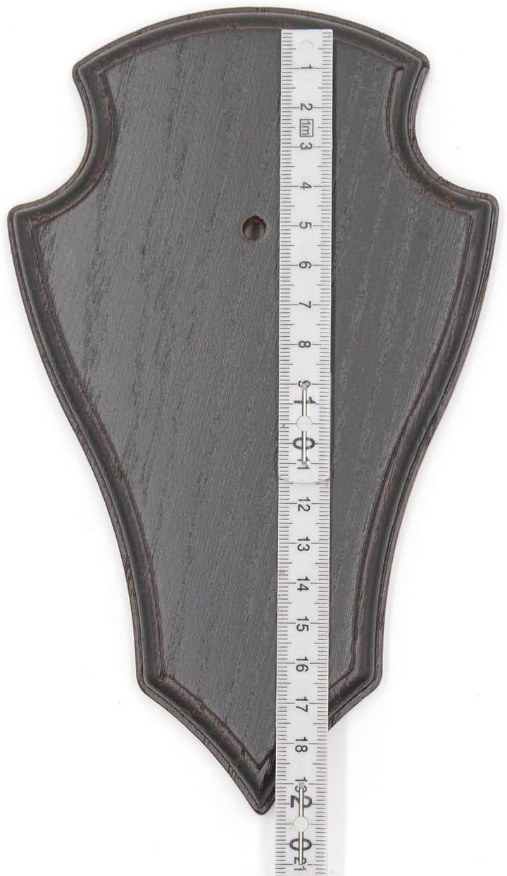 10 Stück REH Bock Schilder Trophäenschilder mit 1 Kieferfach in Eiche dunkel mit 10 Stück Gehörnklam
