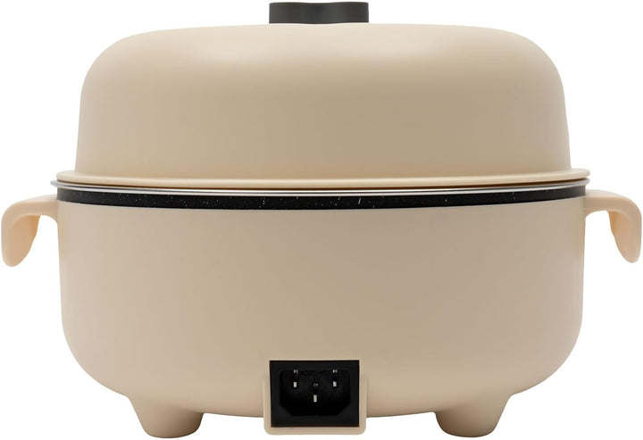 1.5L Elektrischer Hot Pot, Mini Multikocher mit 2 Dampfrosten für 1-2 Personen Haushalte Studentenwo