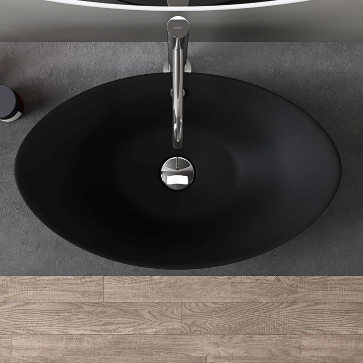 doporro Waschbecken Bad 59x38x19cm Brüssel 818 | Lotuseffekt durch Nano-Versiegelung | Aufsatzwaschb