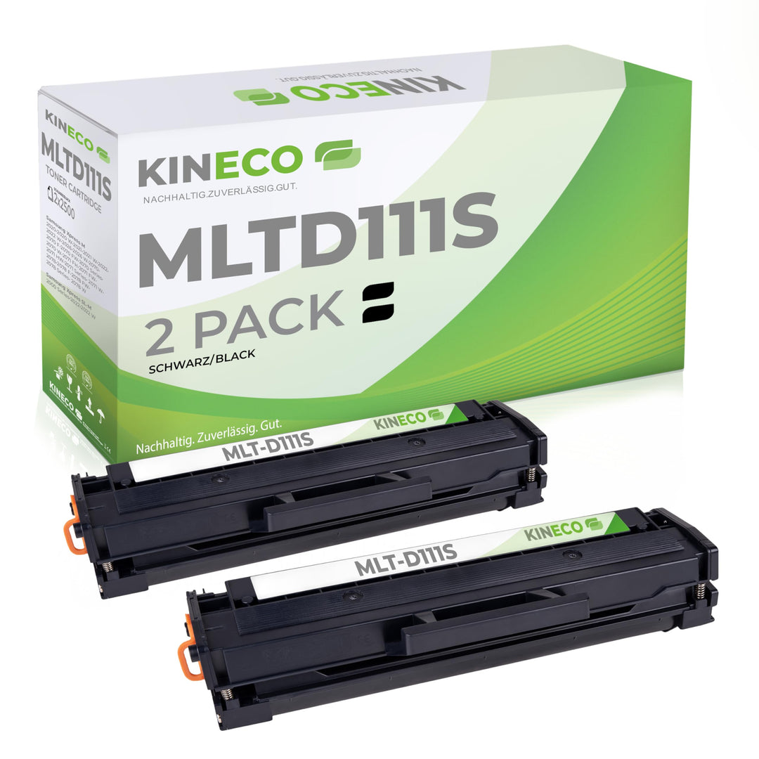 Kineco 2X Toner ersetzt MLT-D111S Doppelpack für Samsug Xpress M2070FW M2070W