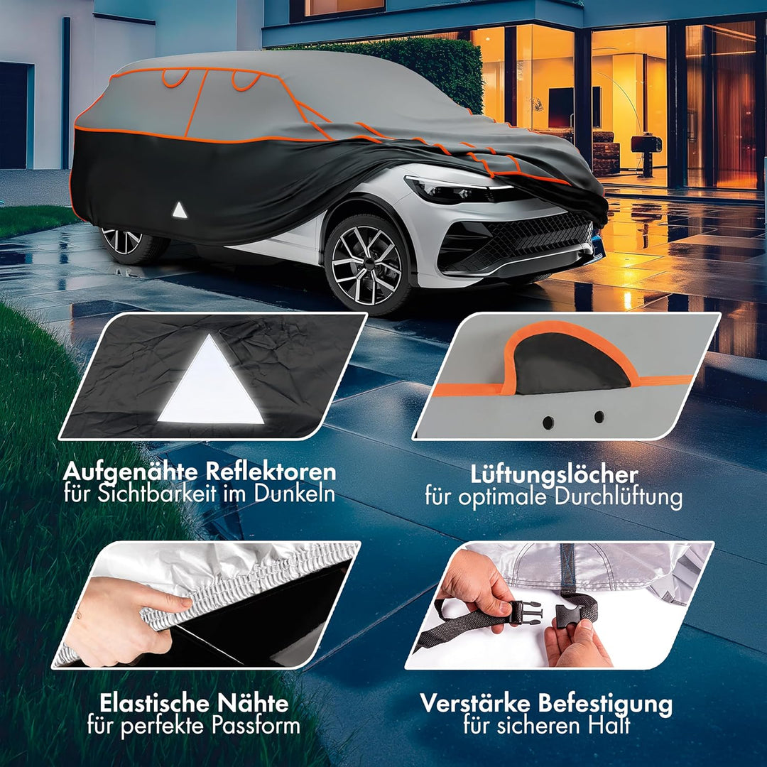 WALSER Auto-Hagelschutzplane, PKW-Hagelschutzgarage wasserdicht, Auto-Abdeckplane Perma Protect, atm