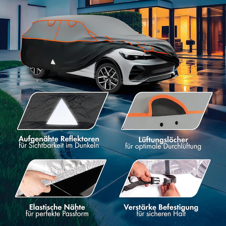 WALSER Auto-Hagelschutzplane, PKW-Hagelschutzgarage wasserdicht, Auto-Abdeckplane Perma Protect, atm