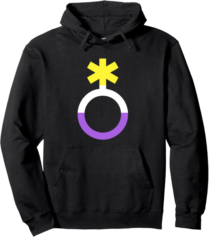 Non-Binary Symbol CSD LGBT Nicht binär Pullover Hoodie