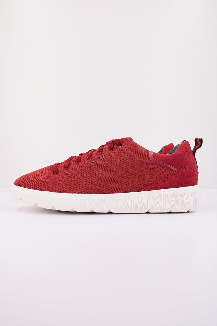Geox Herren U Spherica Ec4 Sneaker 45 EU Dk Red, 45 EU Dk Red