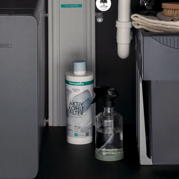 hansgrohe Filter Aktivkohle, Filterkartusche für Aqittura M91, Wasserfilter, Ersatzfilter, Filterkap