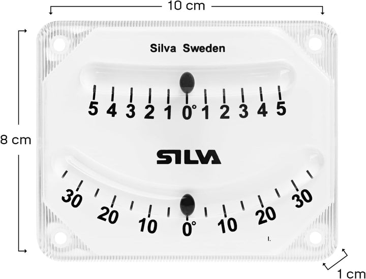 Silva Clinometer Neigungsmesser mit 2 Skalen Weiss Einheitsgrösse