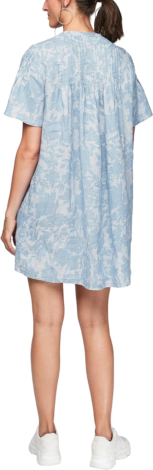 s.Oliver Damen Kleid 40 Light Blue Aop