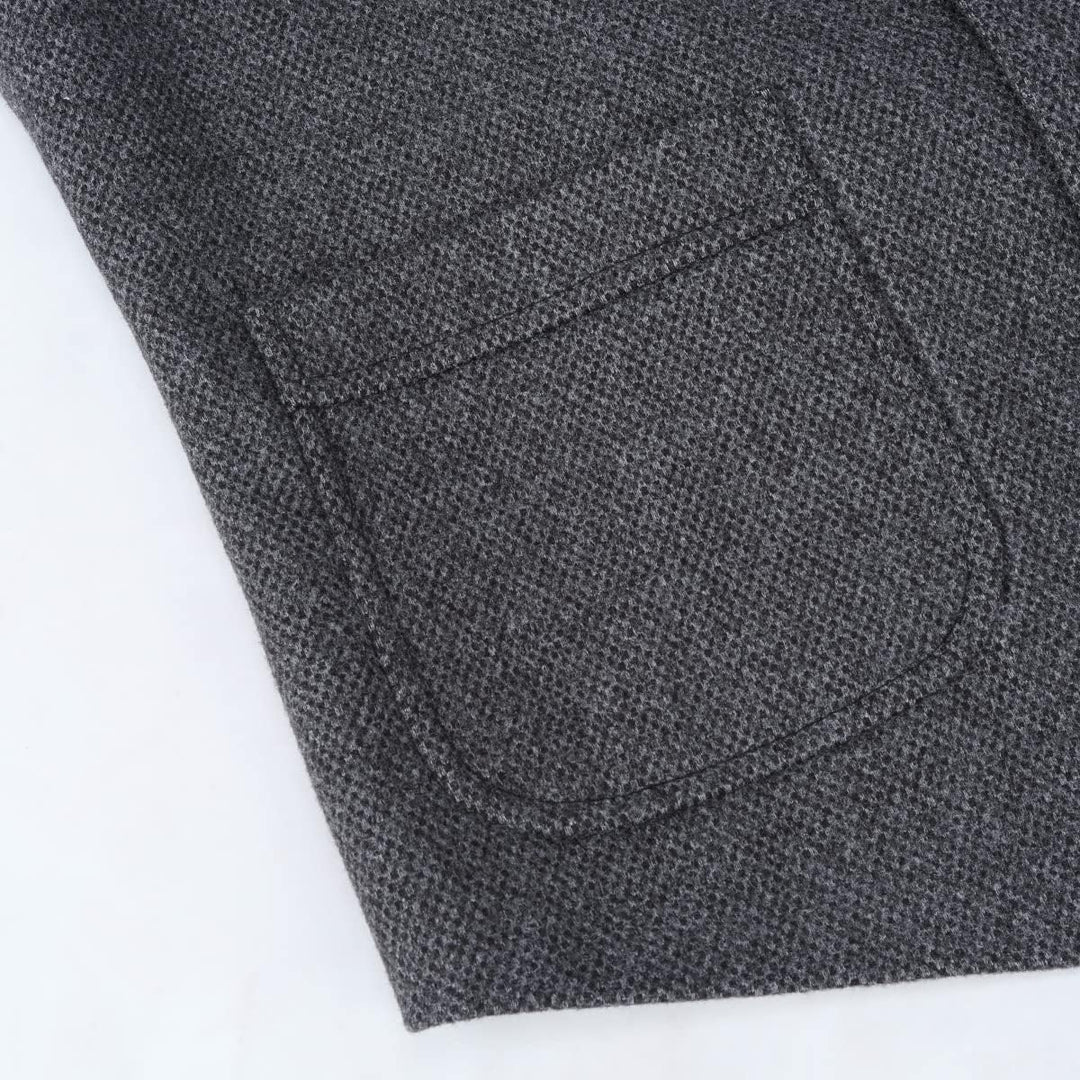 Allthemen Herren Weste Revers Tweed Wolle Anzugweste Formale Regular Fit Herrenweste Retro Business