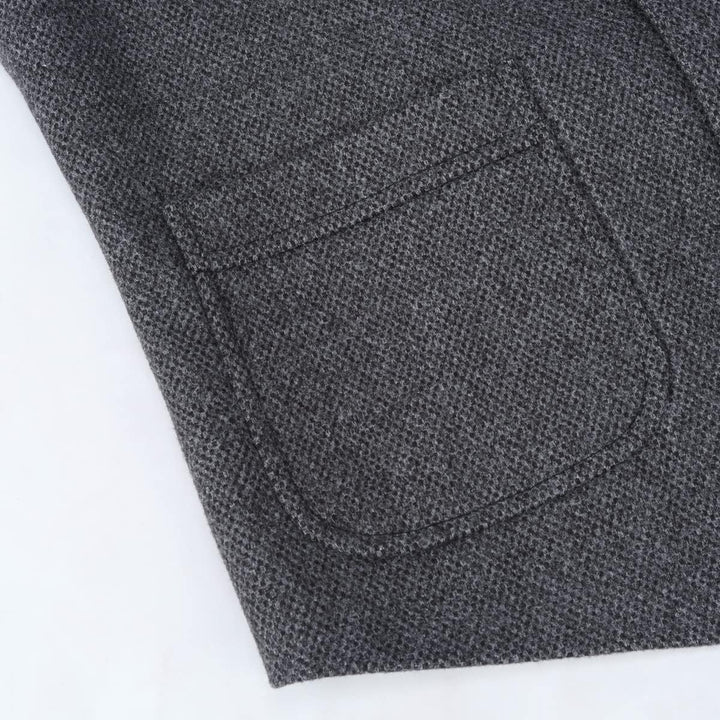 Allthemen Herren Weste Revers Tweed Wolle Anzugweste Formale Regular Fit Herrenweste Retro Business
